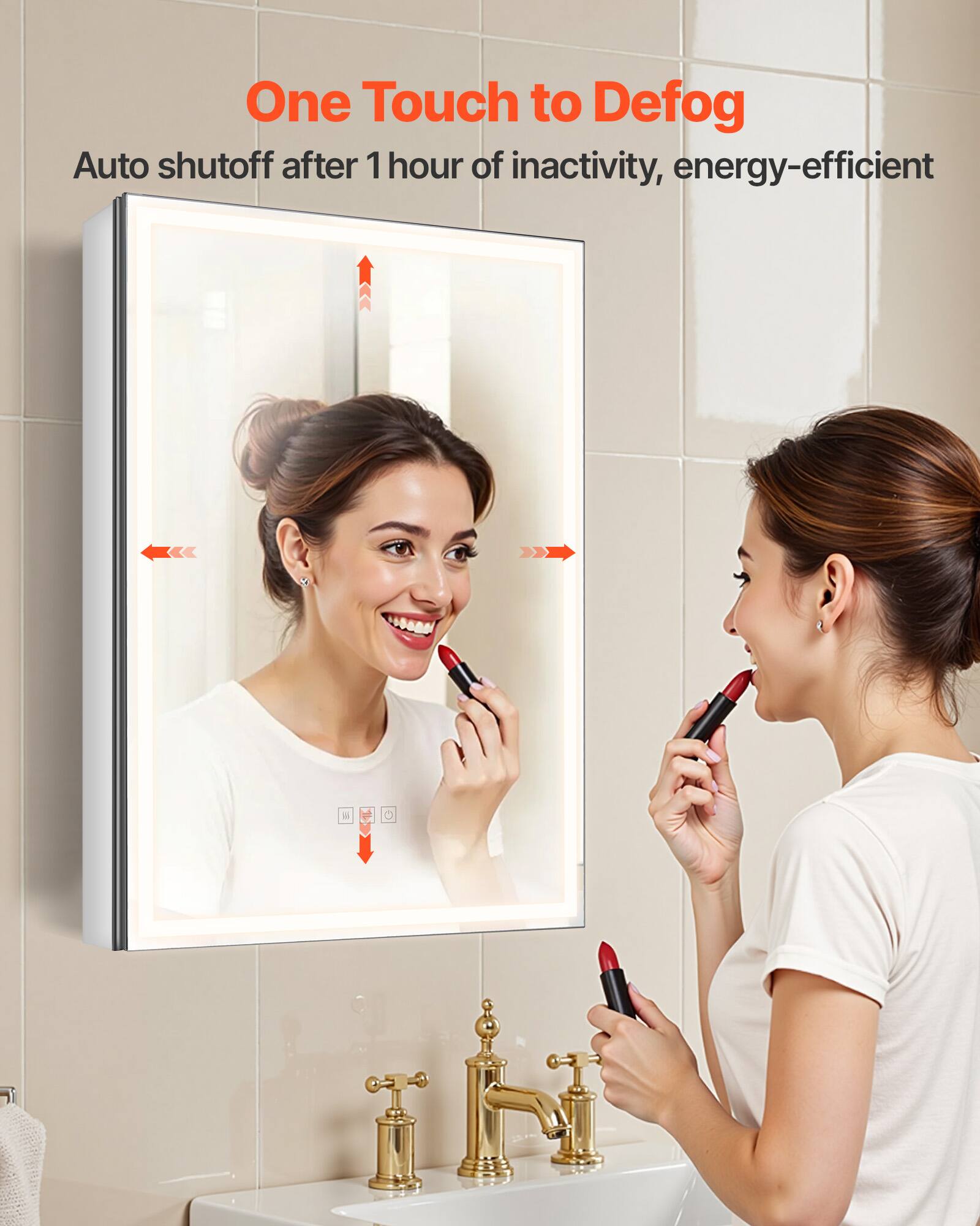 One Touch to Defog Auto shutoff after 1 hour of inactivity, energy-efficient