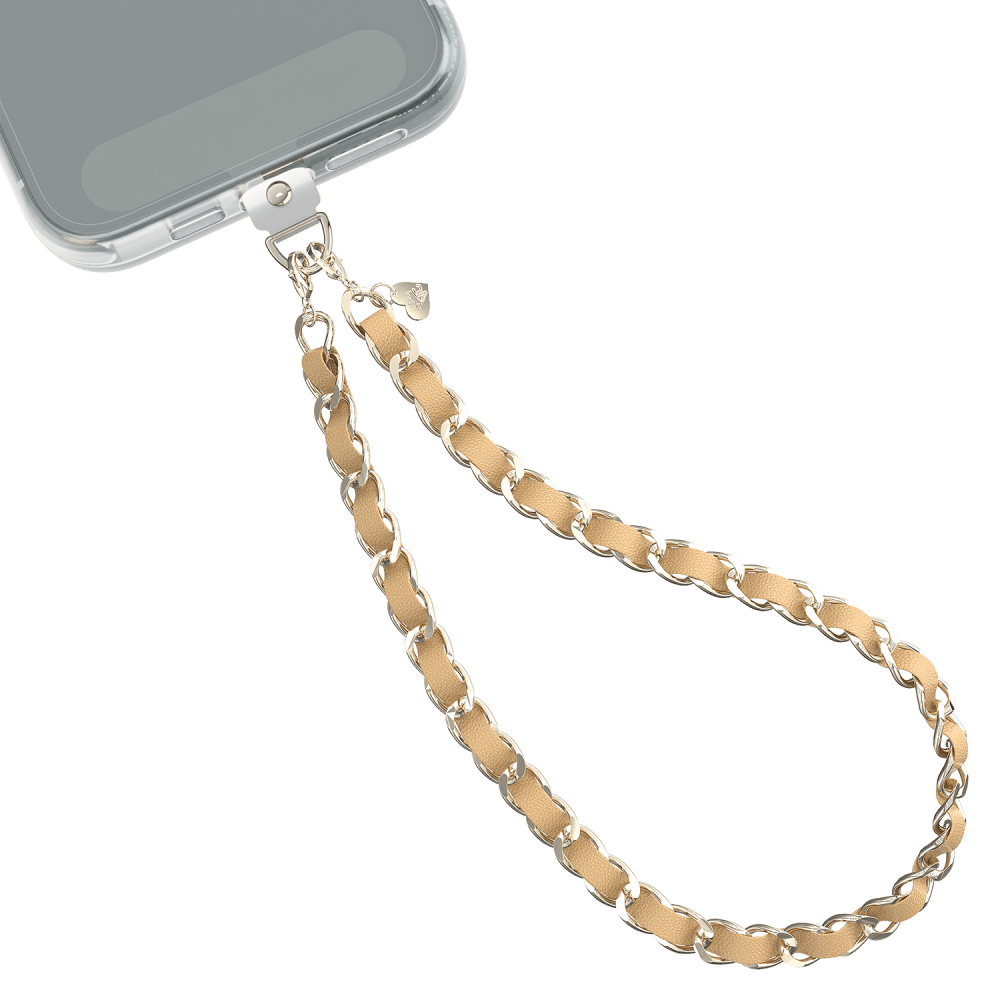 Alt View 4. VELVET CAVIAR - Fashion Set with Phone Charm, Grip Ring, and Travel Bag - Beige Multicolor.
