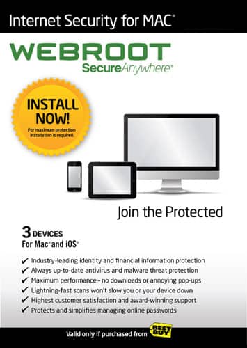 Front. Webroot - Webroot Internet Security for Mac (3-Device) (1-Year Subscription).