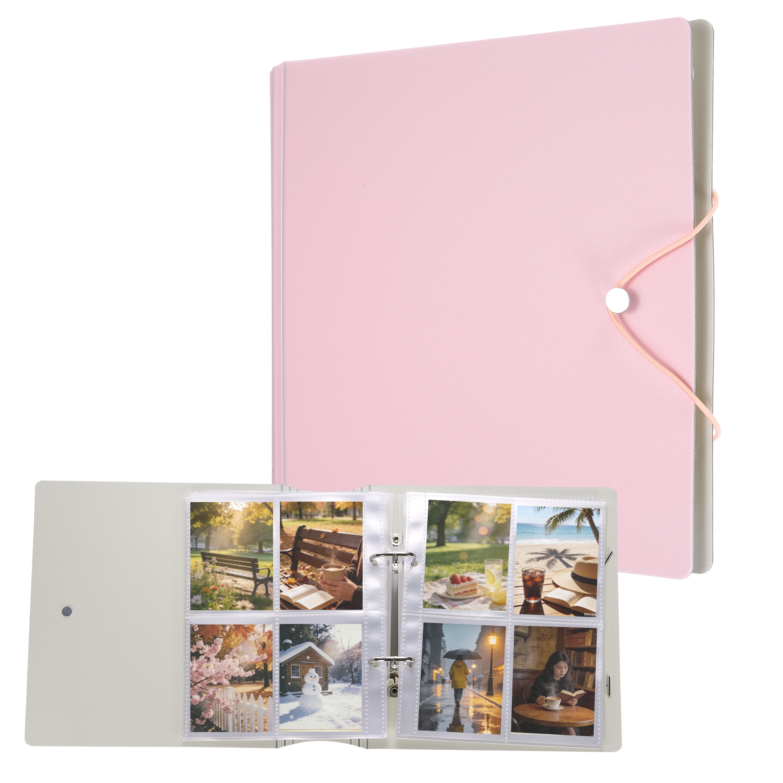 Unique Bargains - Mini Photo Album 2.5x3.5 Inch Small Book Holds 200 Pictures for Photos Postcards Family Travel Wedding - Pink price history on PriceWatchPro