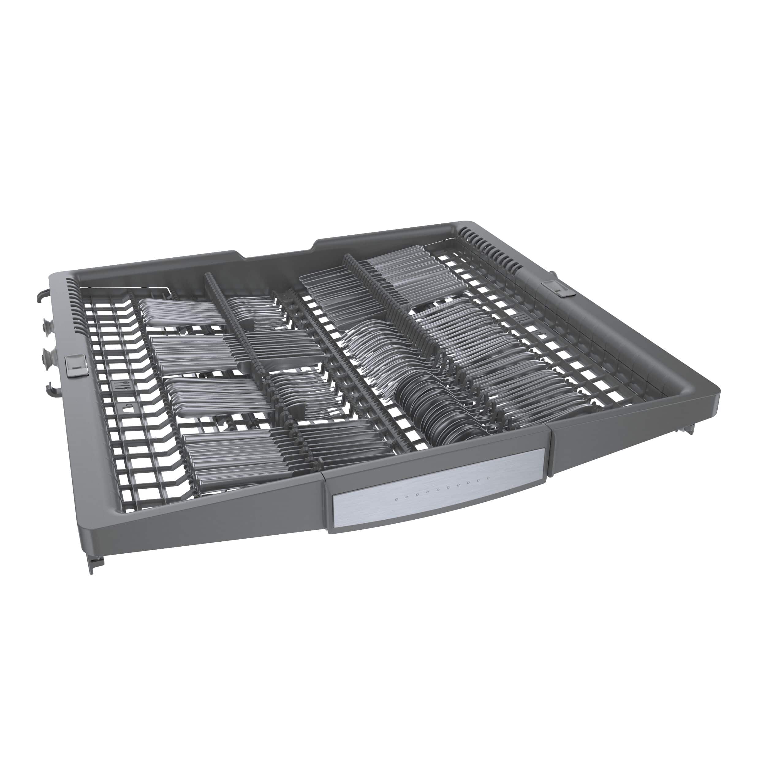 Alt View 9. Bosch - 800 Series Top Control Smart Built-In Dishwasher with 3rd Rack and Pocket Handle, 42 dBA - Stainless Steel.