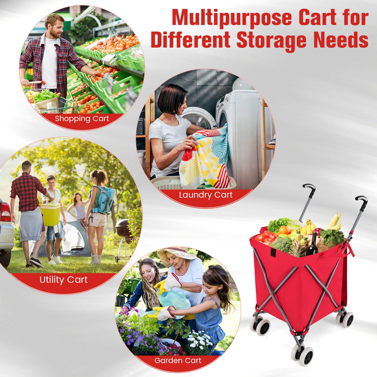 Multipurpose Cart for Different Storage Needs

- Shopping Cart
- Laundry Cart
- Utility Cart
- Garden Cart