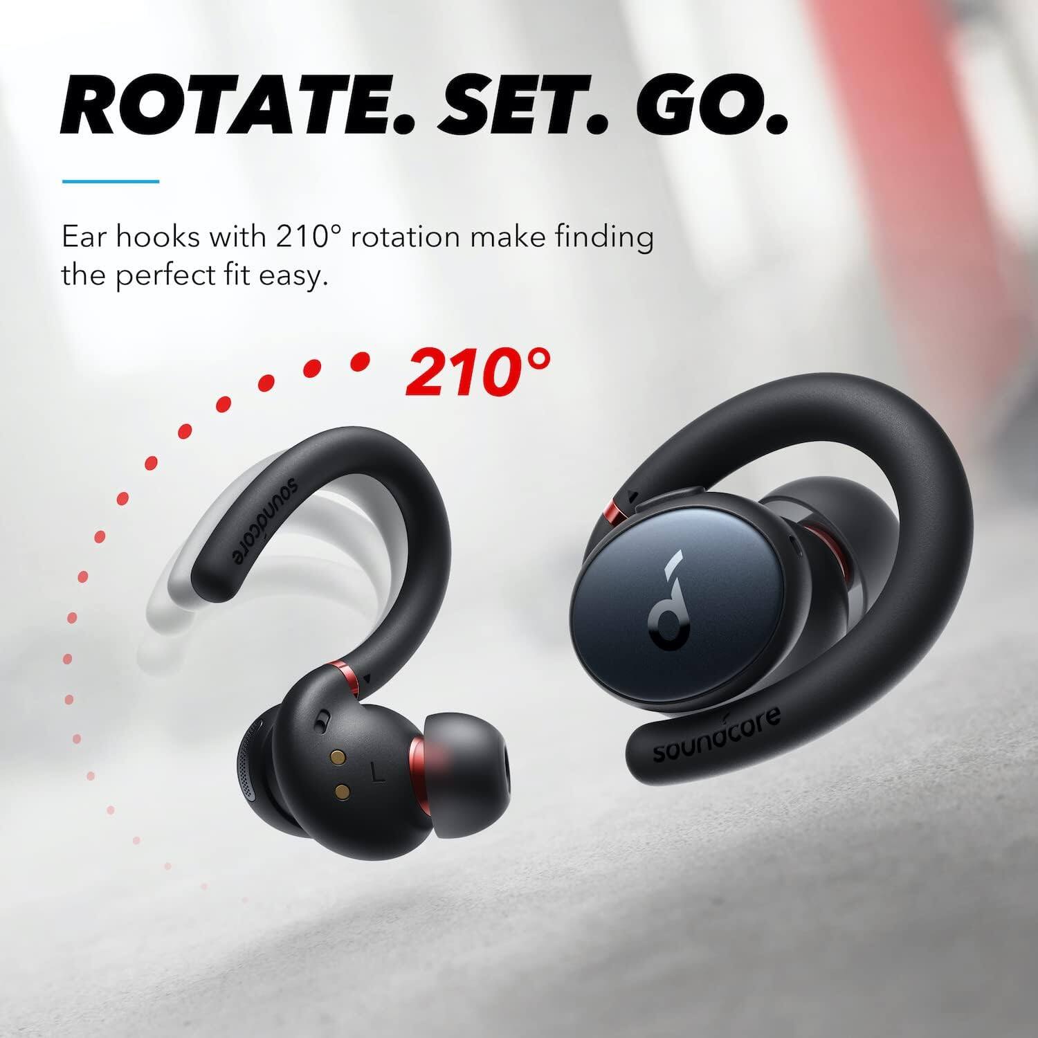 ROTATE. SET. GO.

Ear hooks with 210° rotation make finding the perfect fit easy.

210°

soundcore