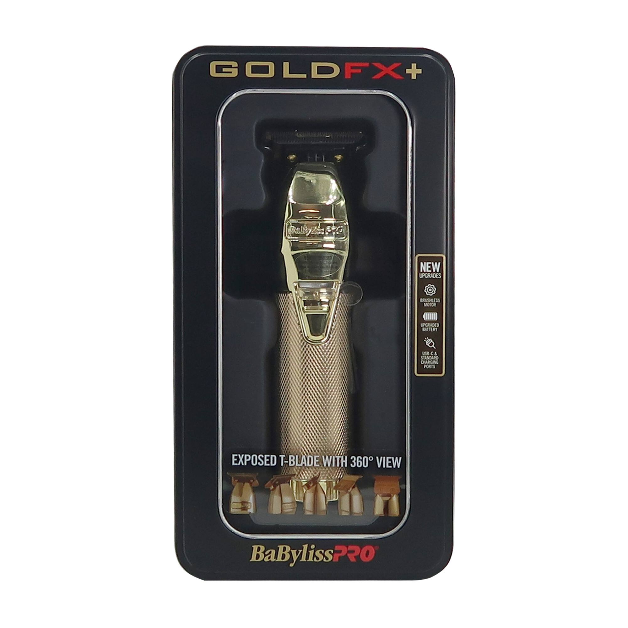 GOLDFX+  
NEW UPDATES  
EXPOSED T-BLADE WITH 360° VIEW  
BaBylissPRO