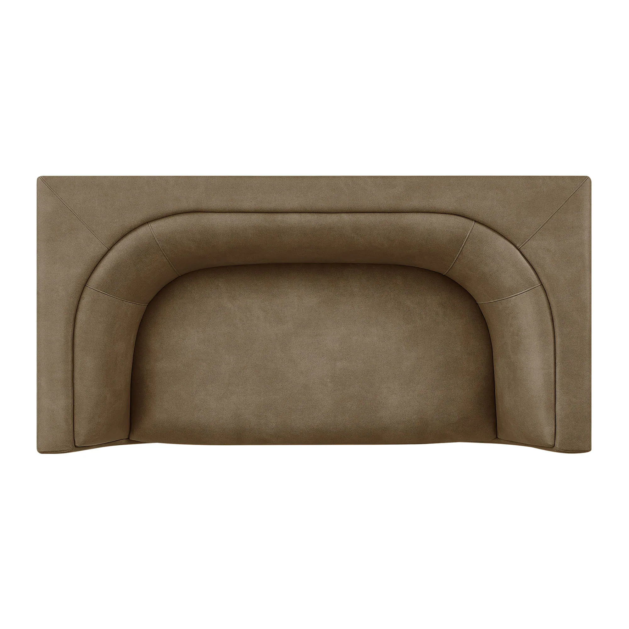 Alt View 7. Modway - Hilda 67" Curved Back Vegan Leather Loveseat by Modway - Mushroom.