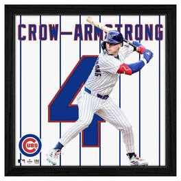 Highland Mint - Pete Crow-Armstrong Chicago Cubs 13'' x 13'' Impact Jersey Framed Photo - Multicolor