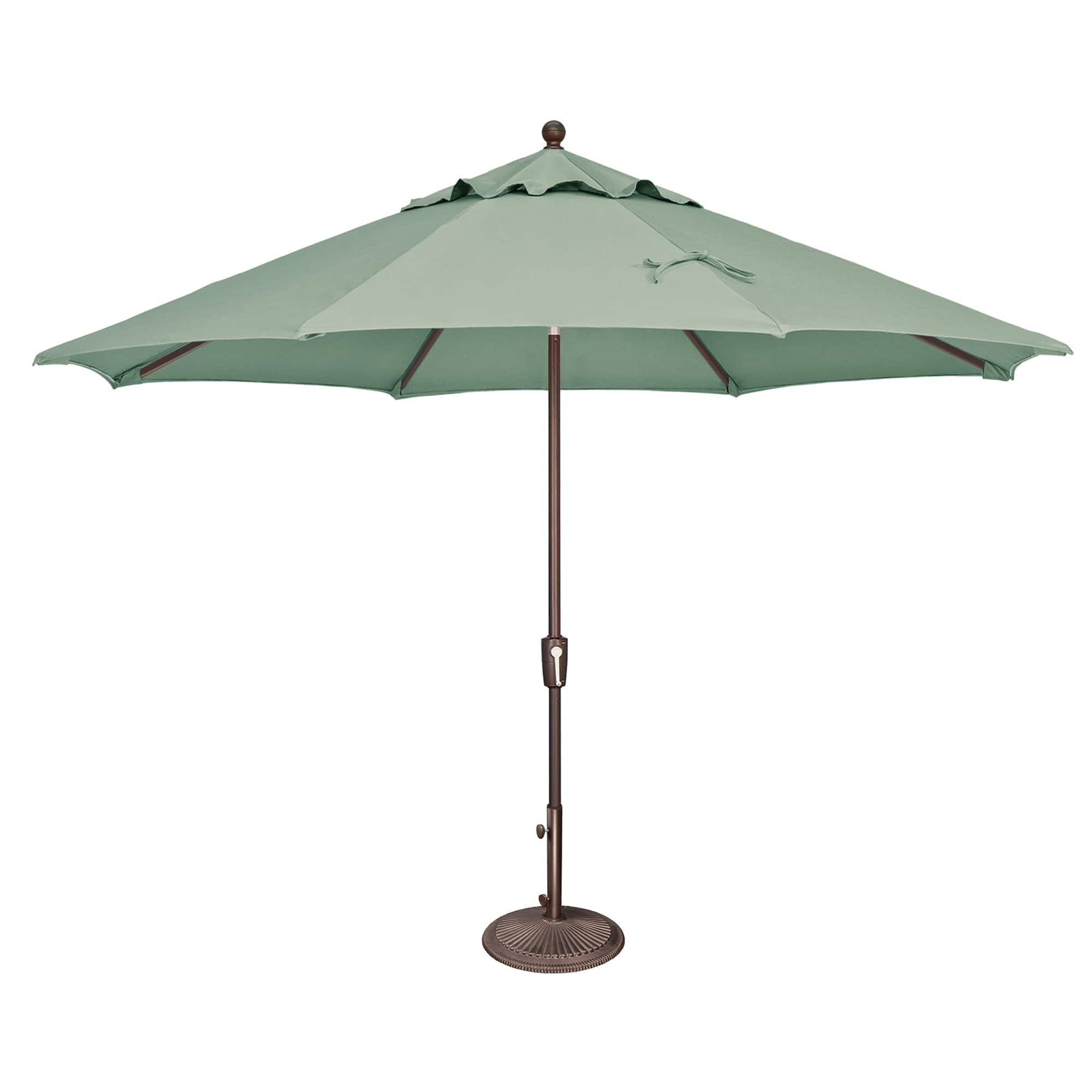 Mondawe - 11' Octagon Patio Umbrella Push Button Tilt Bronze Frame - Spa