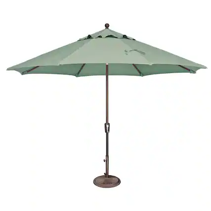 Front. Mondawe - 11' Octagon Patio Umbrella Push Button Tilt Bronze Frame - Spa.