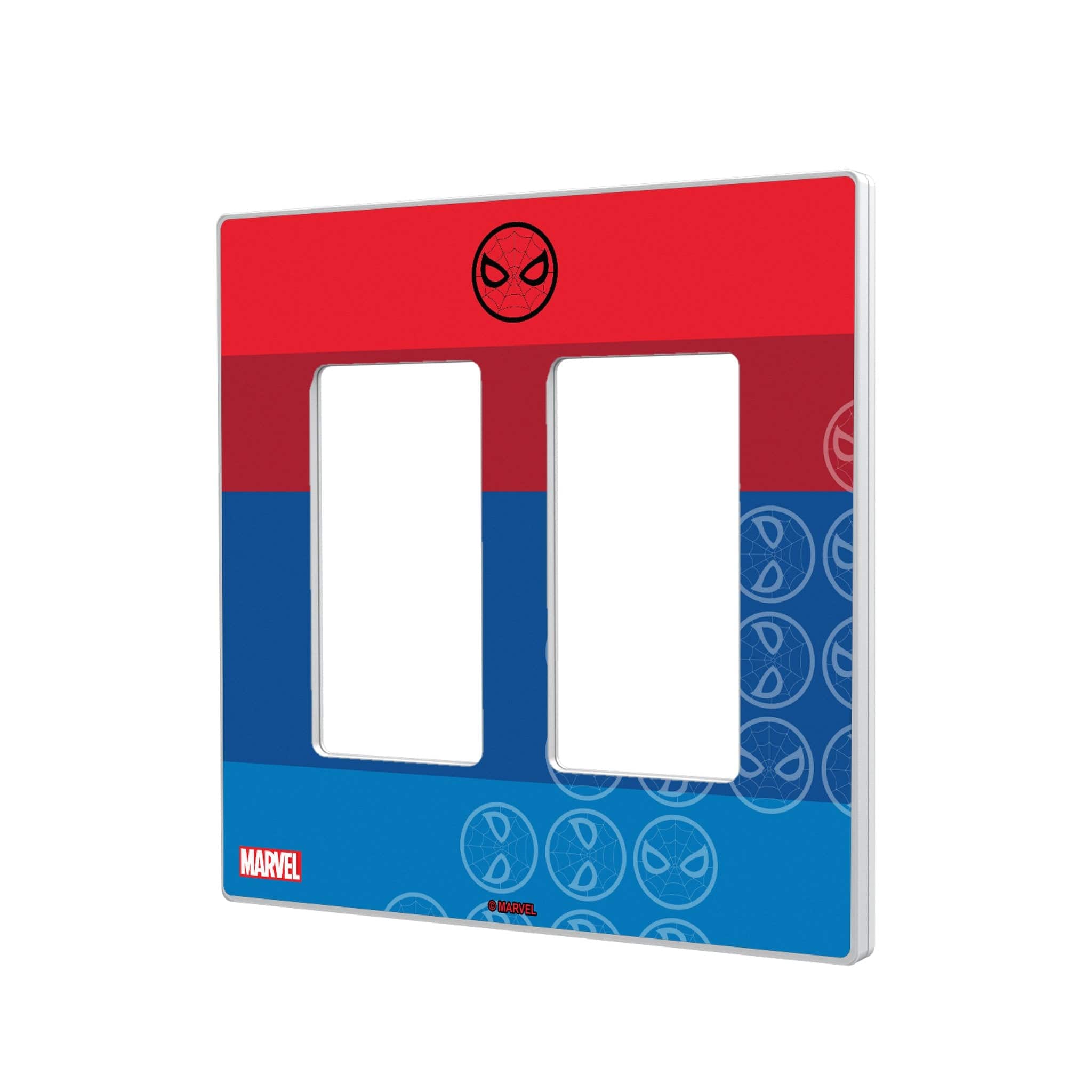 Keyscaper - Marvel Sigil Hidden-Screw Light Switch Plate - Double Rocker - Spider-Man