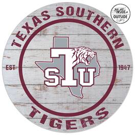 Jardine - Texas Southern Tigers 20'' x 20'' Indoor/Outdoor Weathered Circle Sign - Maroon