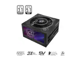 ASRock - Phantom PG-750G 750W 80+ Gold & Cybenetics Platinum Full Modular, ATX3.1/PCIe5.1, 10Y Warranty
