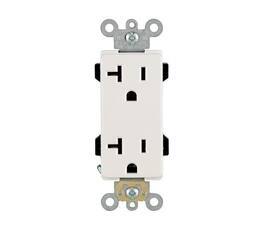 Leviton - R42-16352 Decora Plus Grounded Duplex Outlet - White