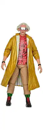 Front. NECA - Back To The Future 2 Doc Brown (2015) 7 Inch Action Figure - Yellow.