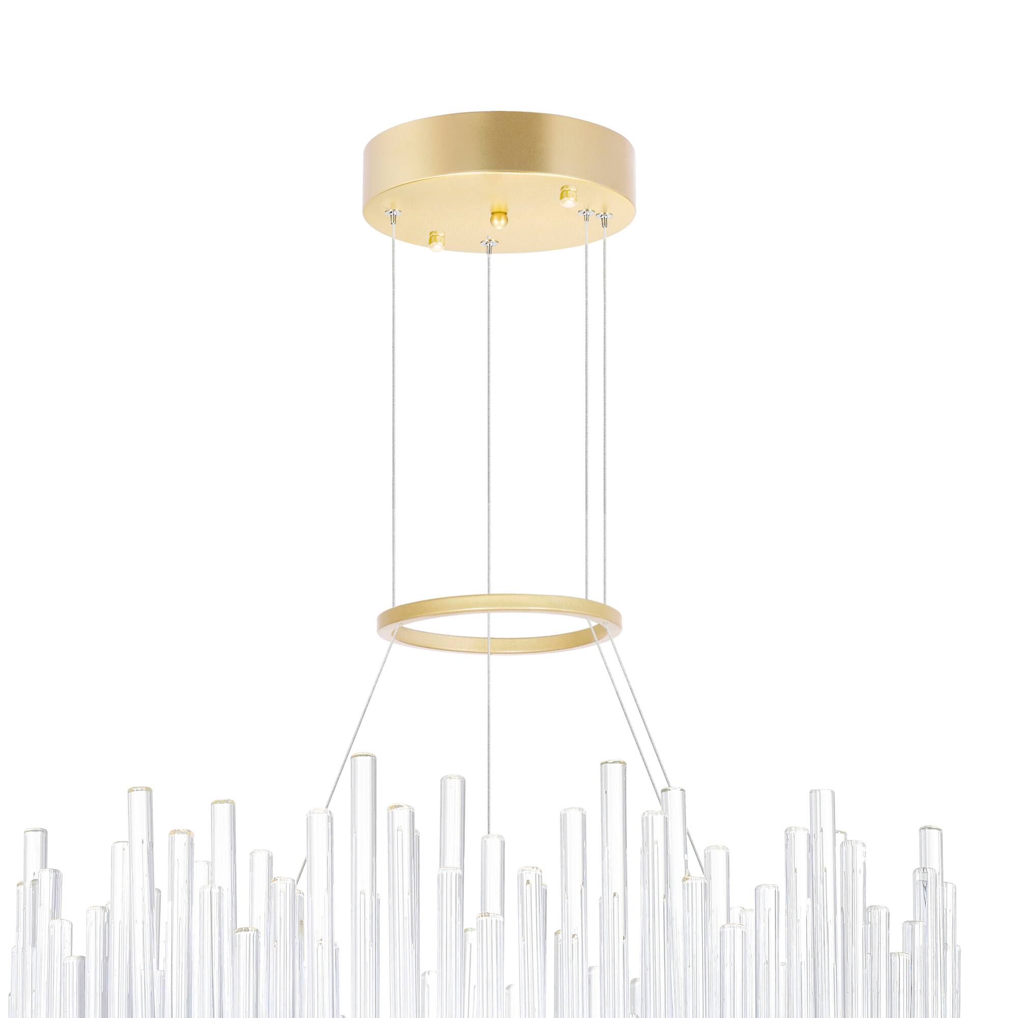Alt View 1. CWI Lighting - Genevieve LED Chandelier With Medallion Gold Finish - Medallion Gold.