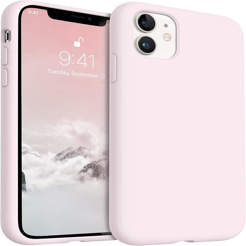 ACJPR - Shockproof Silicone Case for iPhone 11 – Chalk Pink, Full Protection** - Color: Chalk Pink