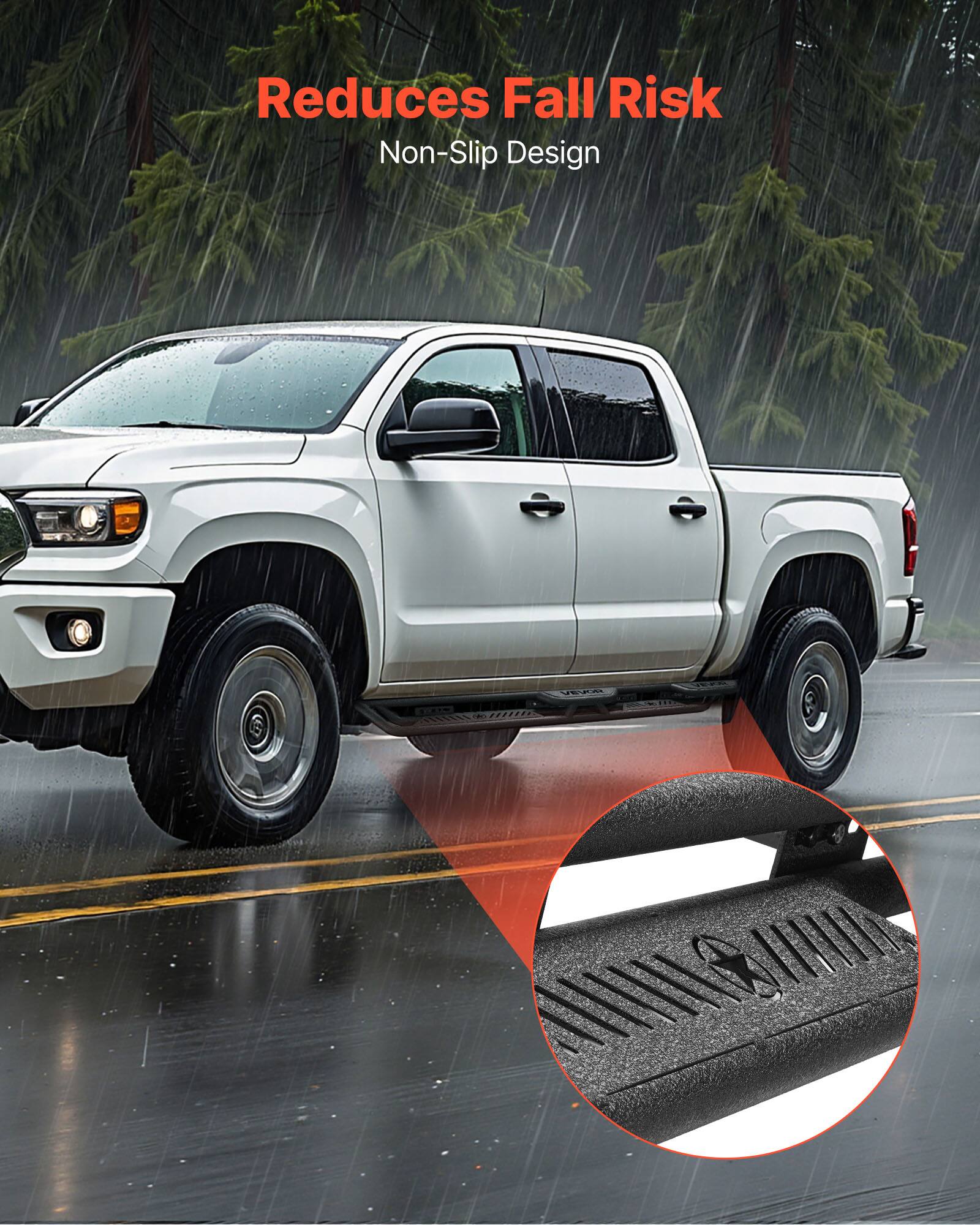 Reduces Fall Risk  
Non-Slip Design