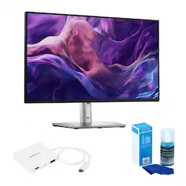 Dell - P2425H 24-inch Class Full HD LED Monitor | 16:9 | and Silver Bundle - Black