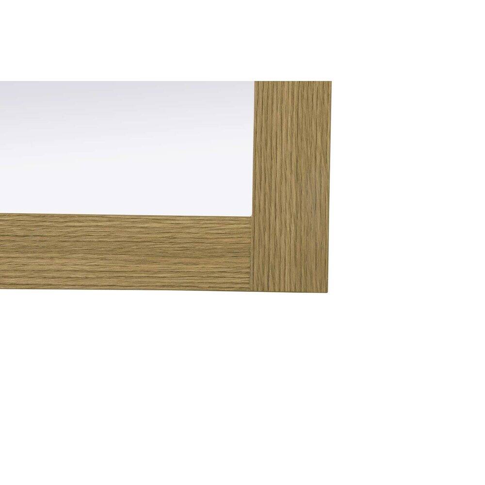 Alt View 3. Elegant Kitchen and Bath - Noah Wooden Rectangle Mirror 27 x 36 in Honey Brown - Honey Brown.