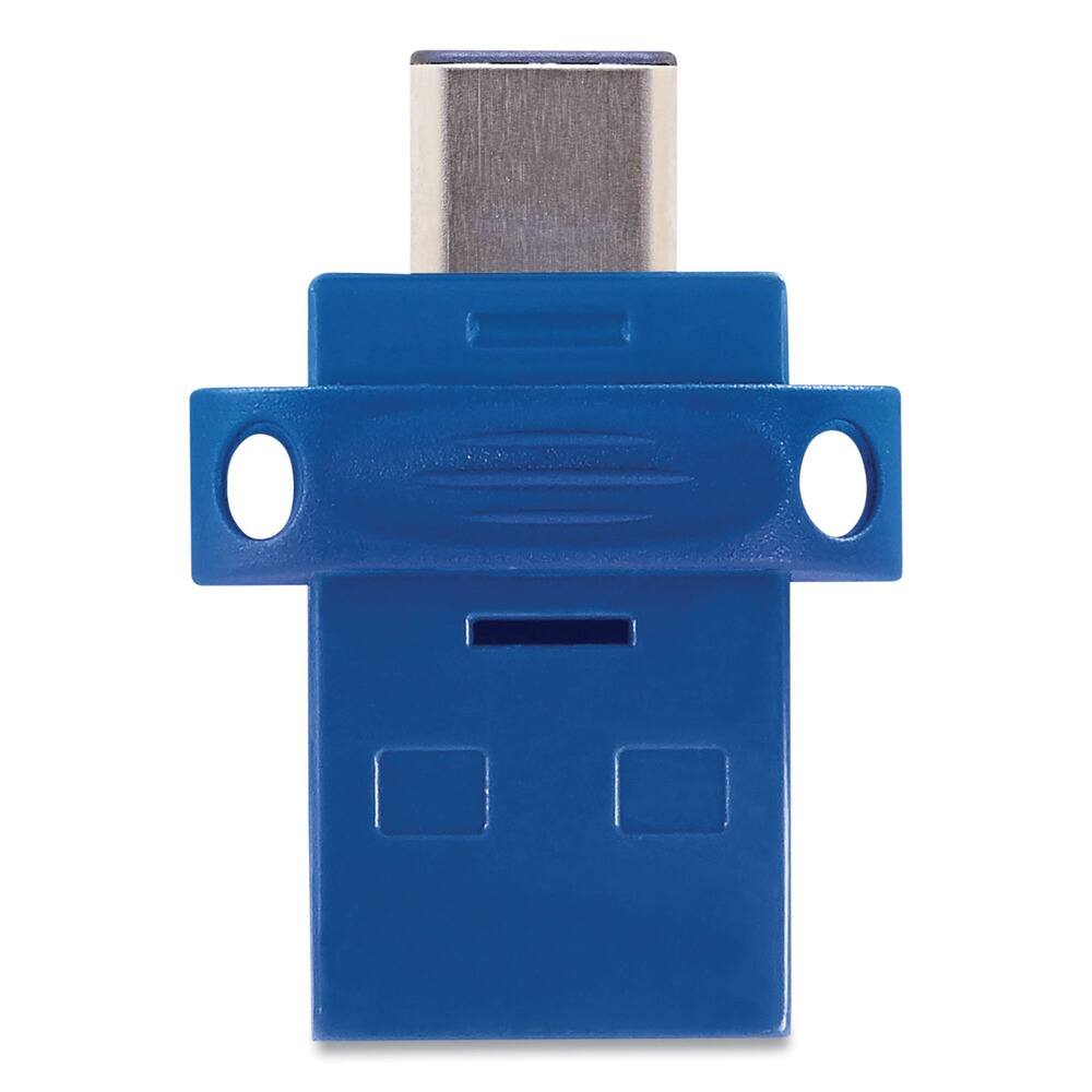 Left. Verbatim - Verbatim 99155 Store ‘n' Go 64 GB Dual USB 3.0 Flash Drive for USB-C Devices - Blue - Blue.