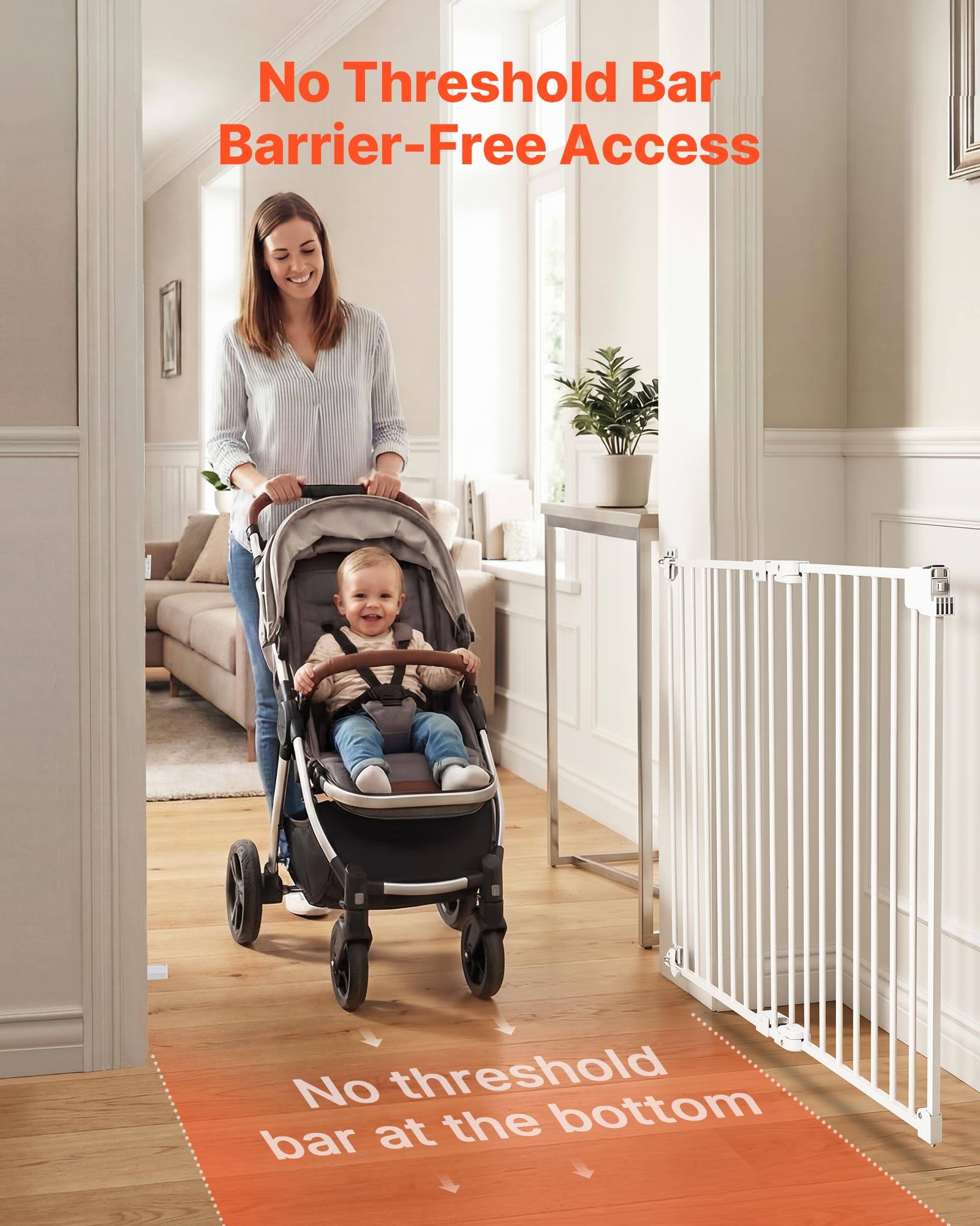 No Threshold Bar  
Barrier-Free Access  
No threshold at the bottom bar