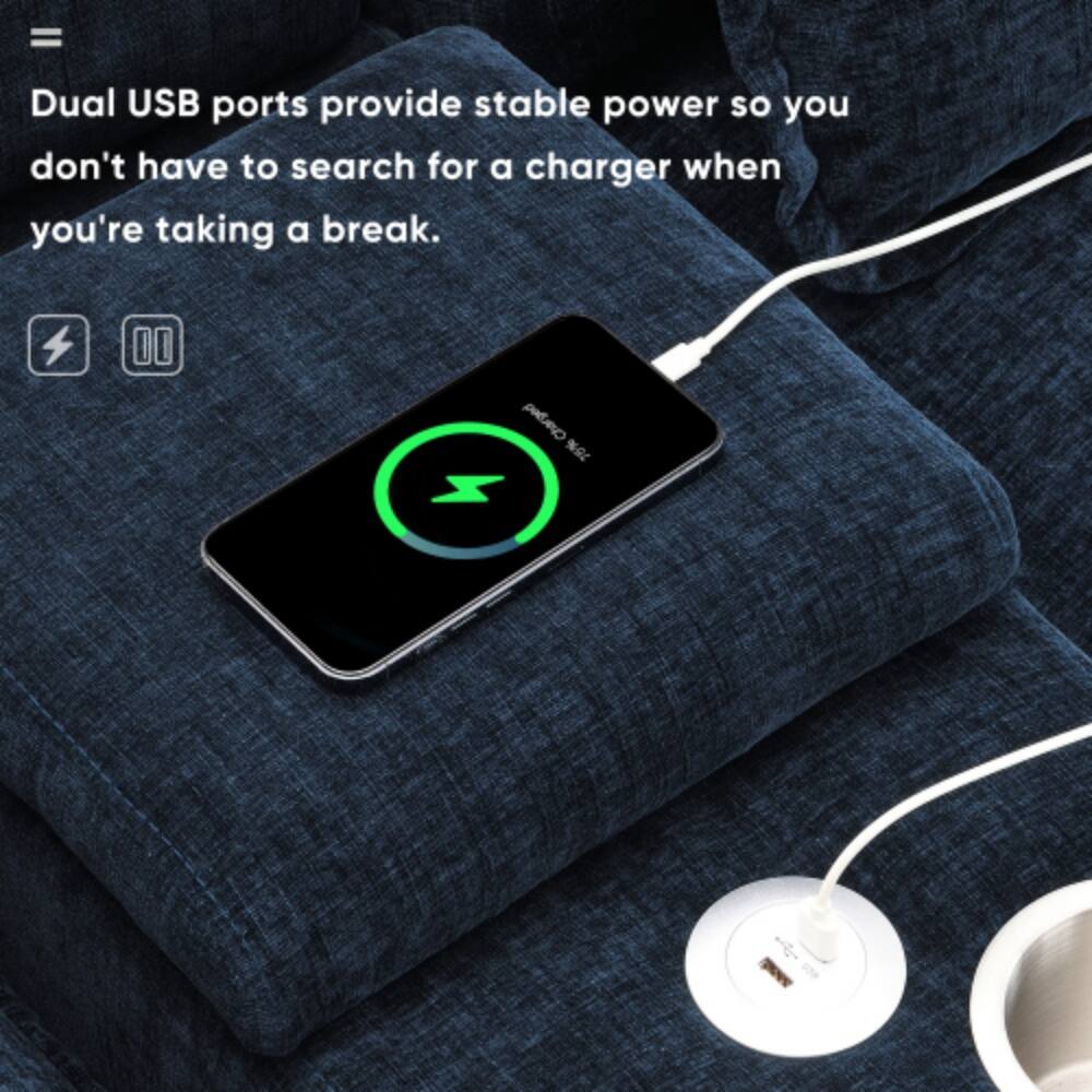 Dual USB ports provide stable power so you don't have to search for a charger when you're taking a break.