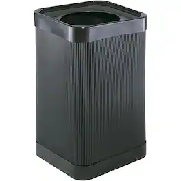 Safco - At-Your-Disposal 38 Gallon Trash Can for Offices and Break Rooms - Black