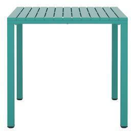 WestinTrends - Playa 31.5" Iron Metal Frame Outdoor Square Patio Dining Table - Turquoise