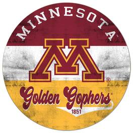 Jardine - Minnesota Golden Gophers 20'' x 20'' Retro Logo Circle Sign - Maroon
