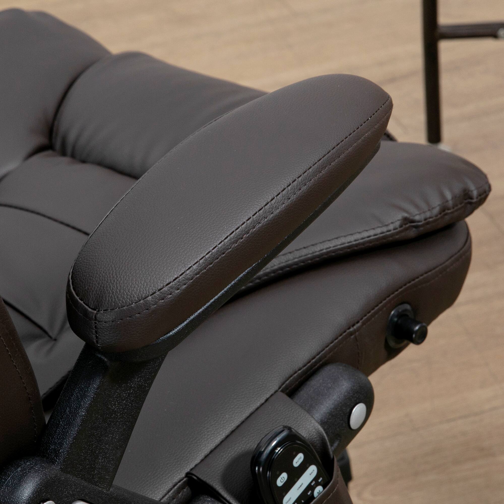Alt View 4. Homcom - Vibration Massage Office Chair with Heat, Remote - brown.