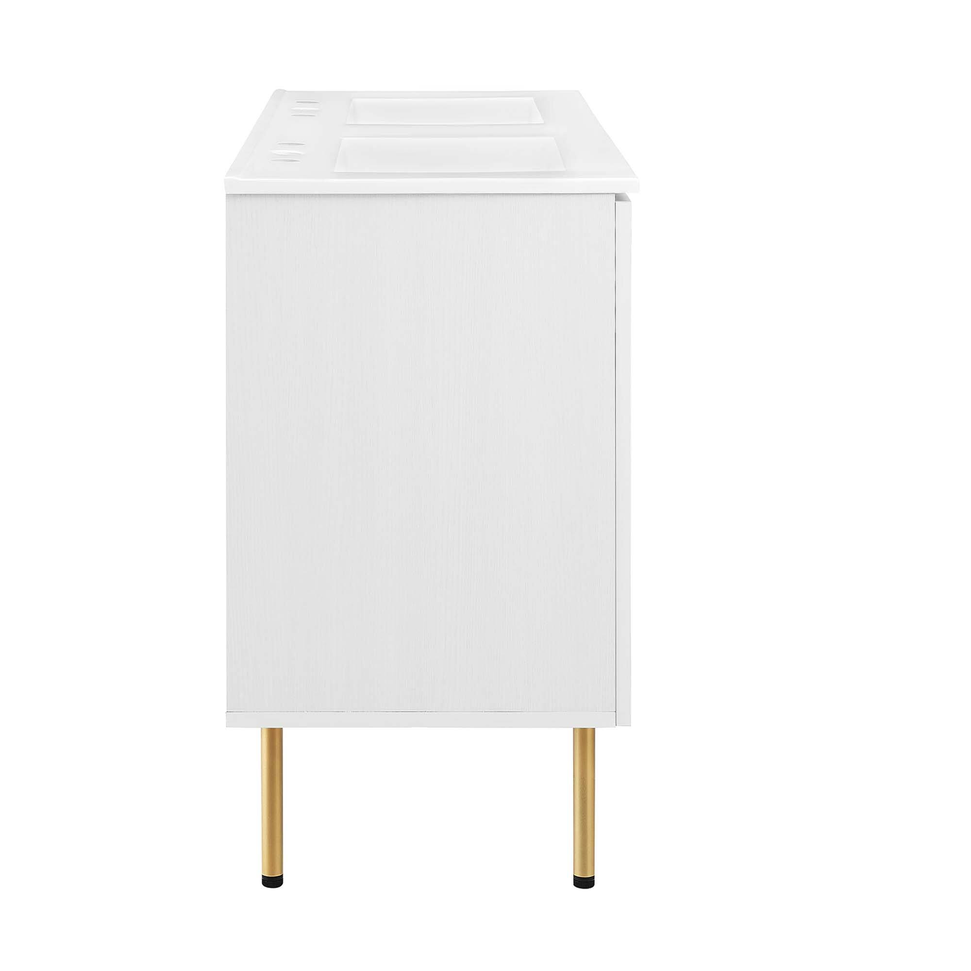 Alt View 4. Modway - Chaucer 48" Bathroom Vanity with White Basin Included by Modway - White White.