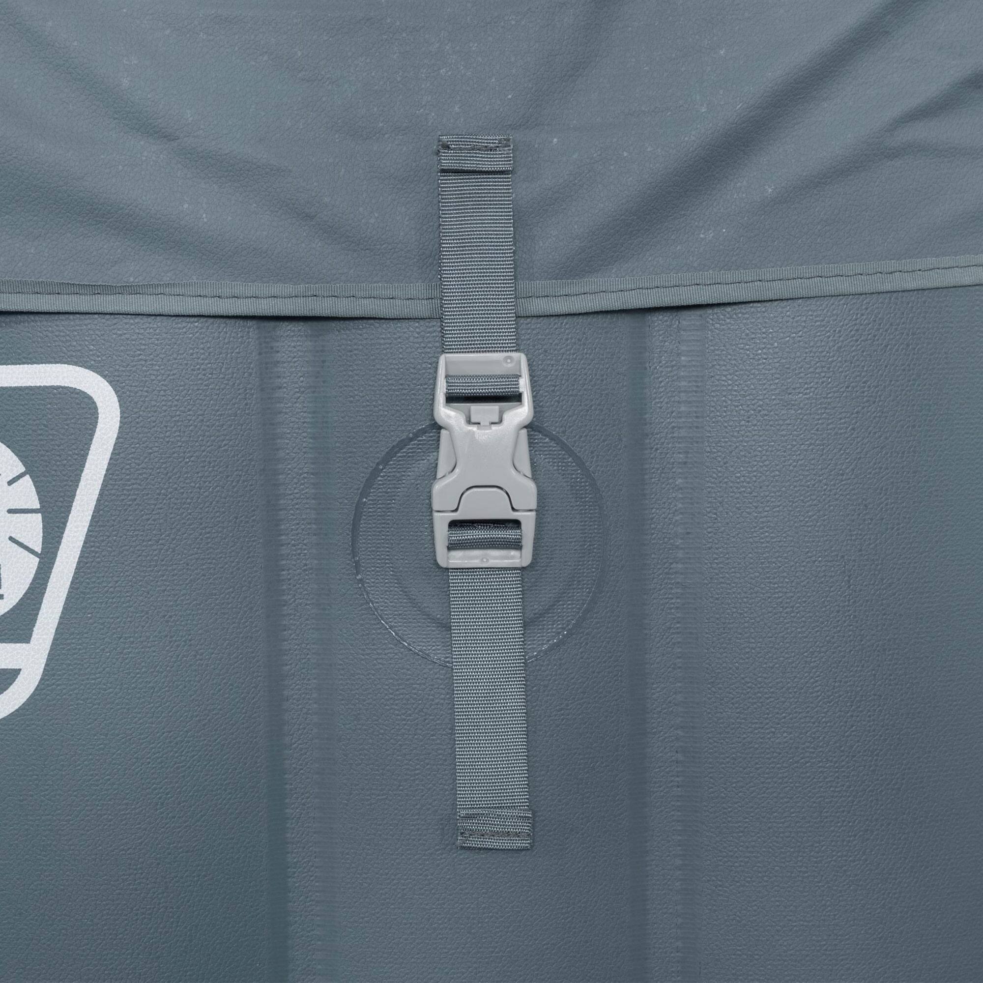 Alt View 8. Coleman - Coleman Hawaii AirJet Square Inflatable Hot Tub with EnergySense Cover, Grey - Gray.