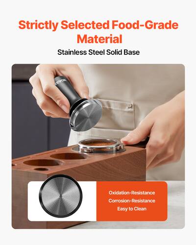Tamper Stable Pression Uniforme Tamper Café Acier Inoxydable 58 Mm - Presse-Poudre Ergonomique, Idéal Maison Et Bureau Pour Espresso Parfait Tamper Stable Pression Uniforme Tamper Café Acier Inoxydable 58 Mm - Presse-Poudre Ergonomique, Idéal Maison Et Bureau Pour Espresso Parfait