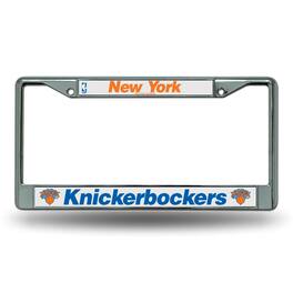 Rico Industries - New York NY Knickerbockers (The Knicks) Chrome Metal Automobile License Plate Frame - Multi