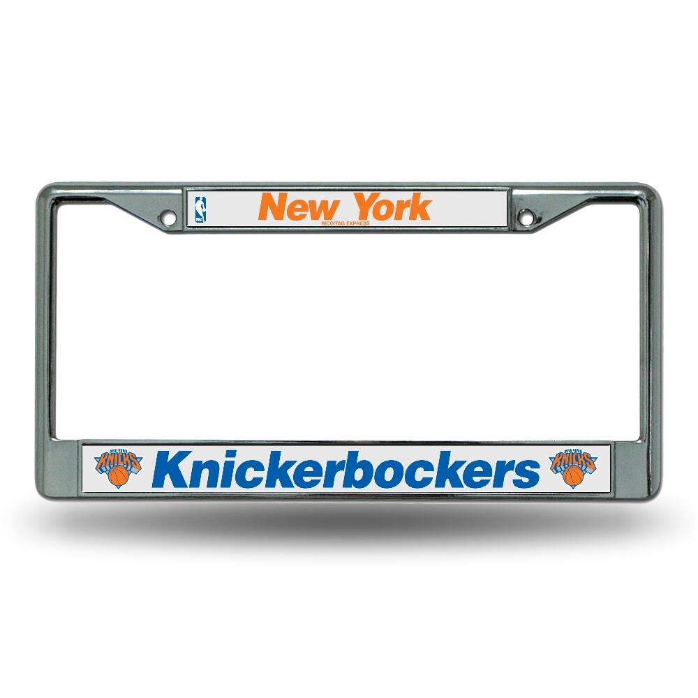New York Knickerbockers ( Knicks ) Chrome Metal License Plate Frame