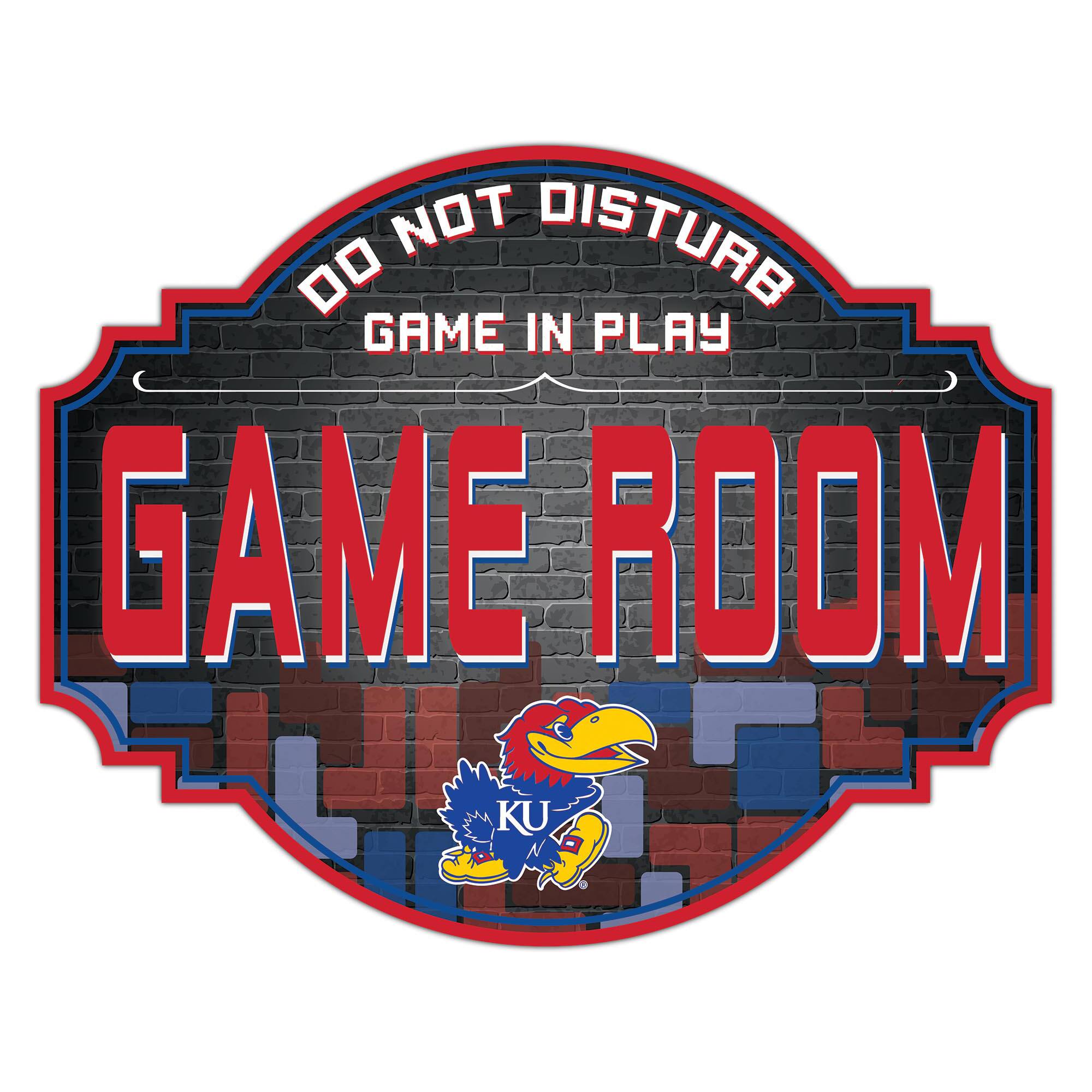 Kansas Jayhawks 12'' Game Room Tavern Sign