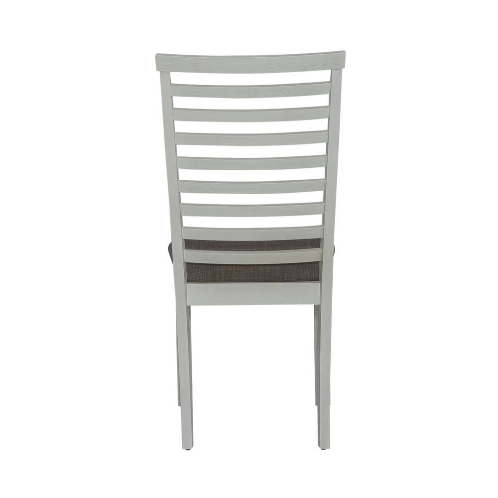 Alt View 2. Liberty Furniture Industries - Uph Ladder Back Side Chair (RTA) - Set of 2 Transitional White - Grey.