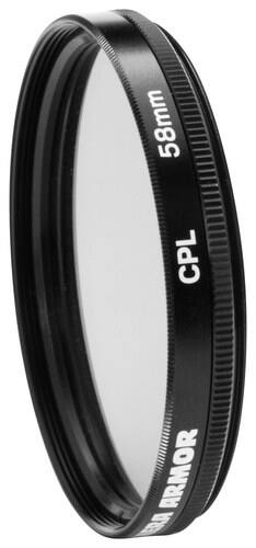 Front Standard. Lowepro - Camera Armor 58mm Circular Polarizer Lens Filter.