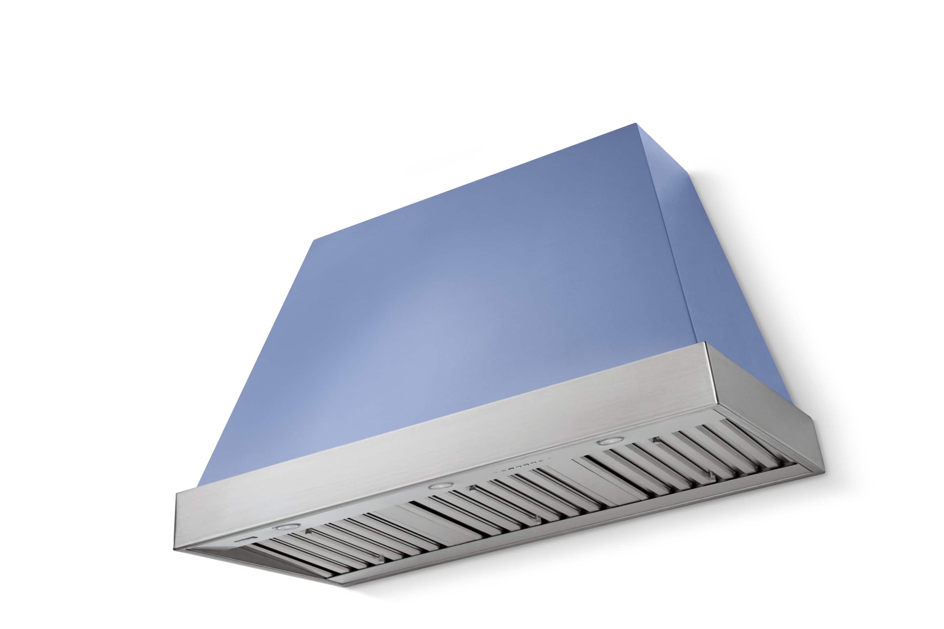 Photos - Cooker Hood AGA  48 inches - Externally Vented - Wall Range Hood - Carnaby Blue AH4830EUC-CBB-BN 