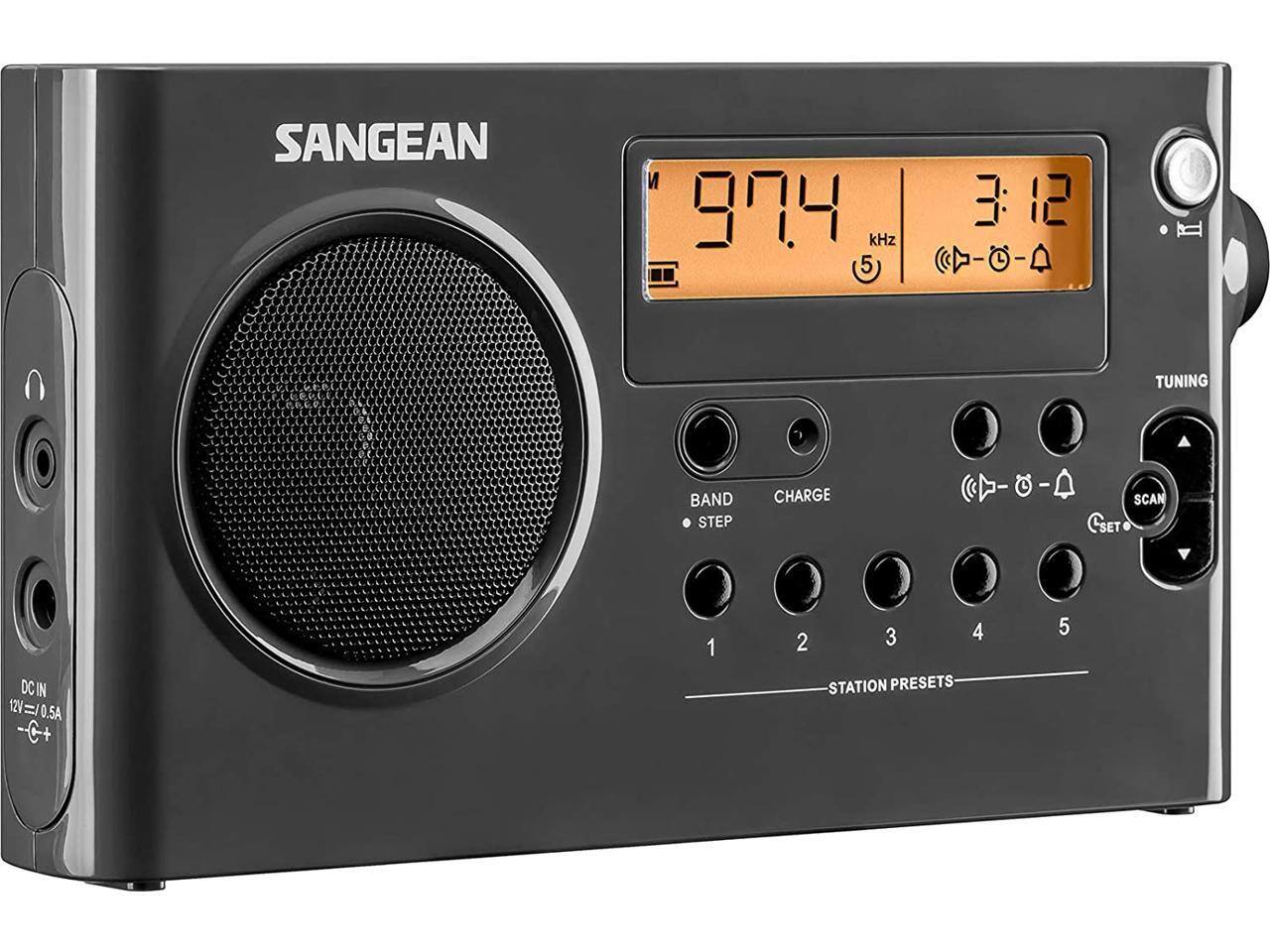 SANGEAN  
99.4 3 31 kHz 5  
C-0-A II  
TUNING BAND STEP  
CHARGE - C-8-  
SCAN SET  
DCIN IN 12V=0.5A  
12V -C+ +  
1 3 4 2  
STATION PRESETS 5