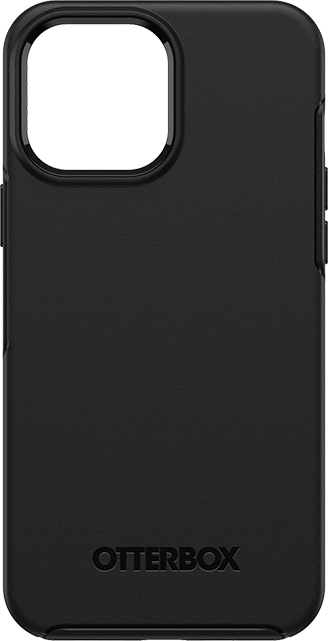 Front. OtterBox - OtterBox Symmetry Series+ with MagSafe Black Case - iphone 2021 6.7/12 Pro Max - Black.