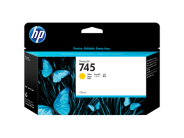 HP - 745 130-ml DesignJet Yellow Ink Cartridge, F9J96A