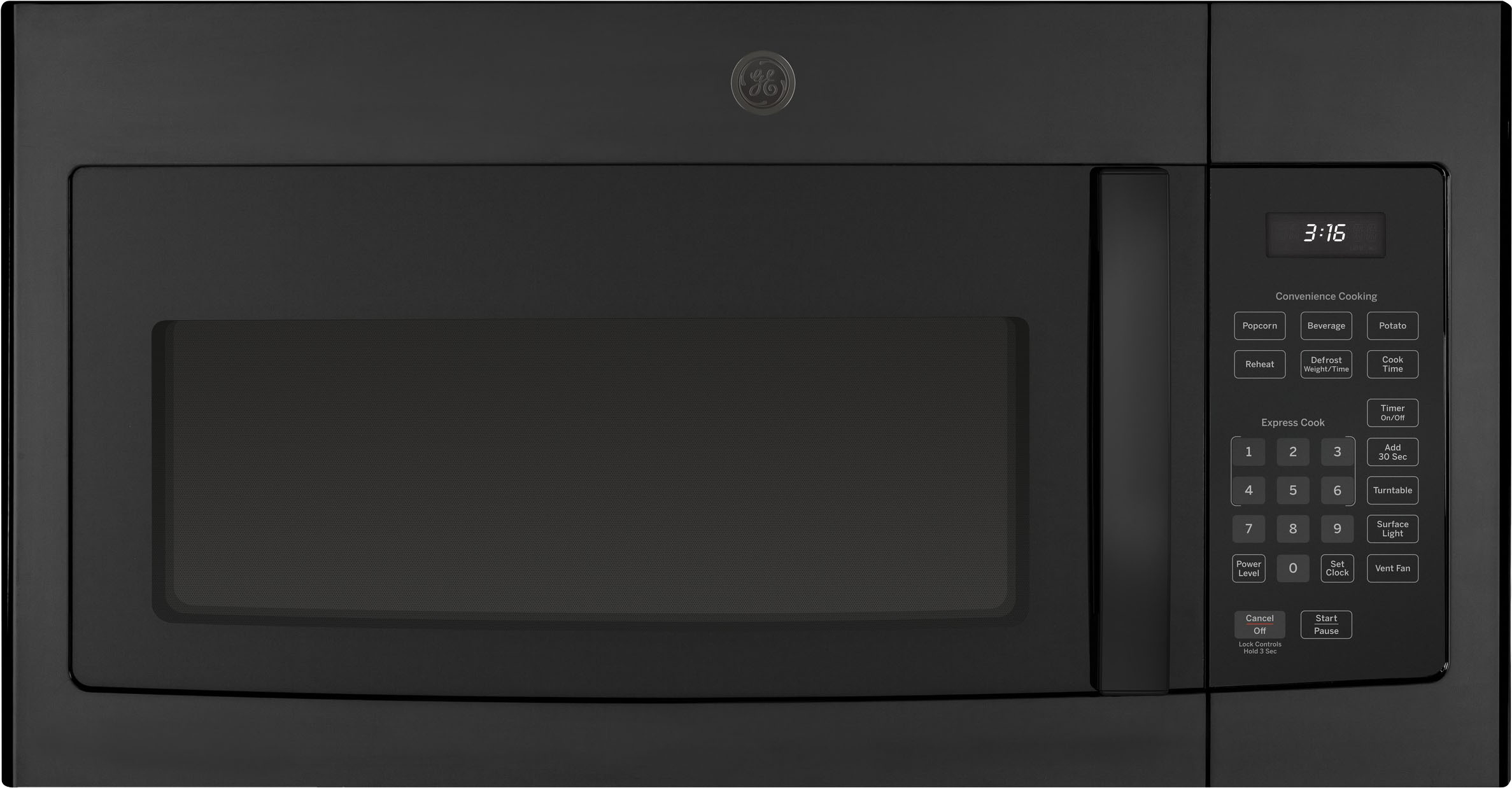 GE - 1.6 Cu. Ft. Over-the-Range Microwave - Black