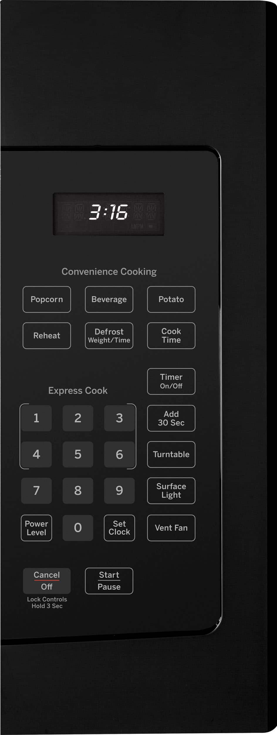 Alt View 11. GE - 1.6 Cu. Ft. Over-the-Range Microwave - Black.