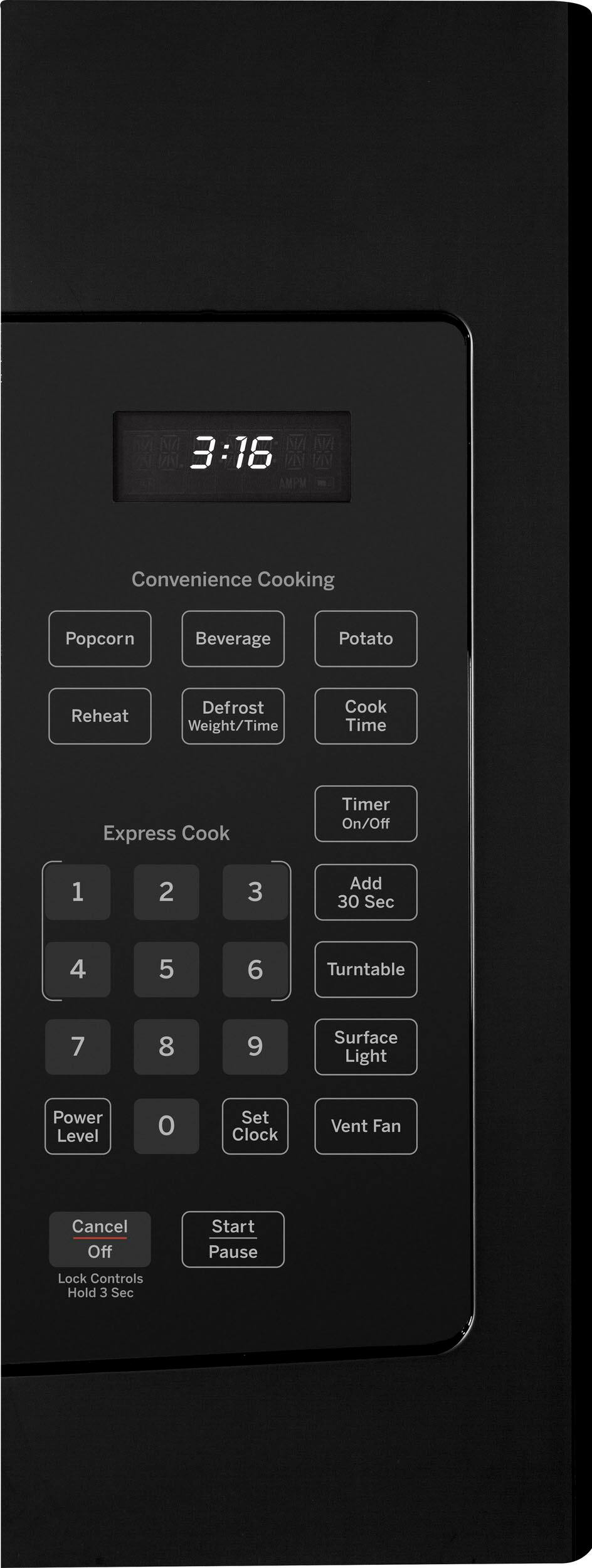Alt View 11. GE - 1.6 Cu. Ft. Over-the-Range Microwave - Black.
