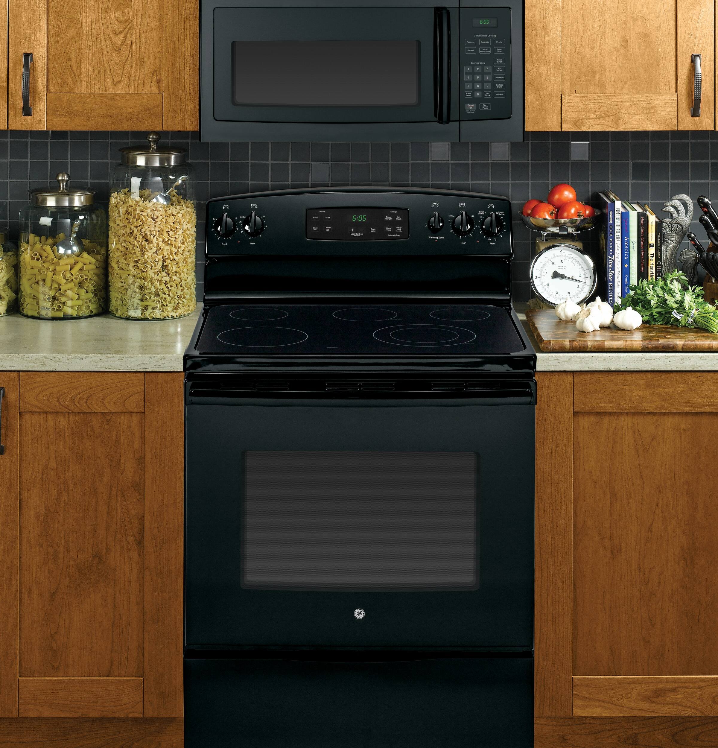 Alt View 17. GE - 1.6 Cu. Ft. Over-the-Range Microwave - Black.