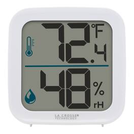 La Crosse Technology - Monochromatic Display Indoor Thermometer with Humidity - White