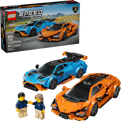 SPEED LEGO CHAMPIONS
10+ 77238 Lamborghini Revuelte & Lamborghini Huracán STO 607 pcs/pzs