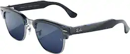 Ray-Ban Meta - Audio Clubmaster - Audio Only AI Glasses - Transitions Sapphire - Transparent Sky Blue