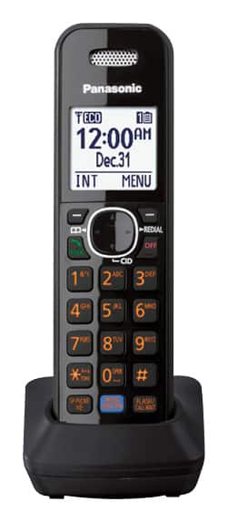 Angle. Panasonic - KXTGA680B DECT 6.0 Plus Cordless Expansion Handset - Black.