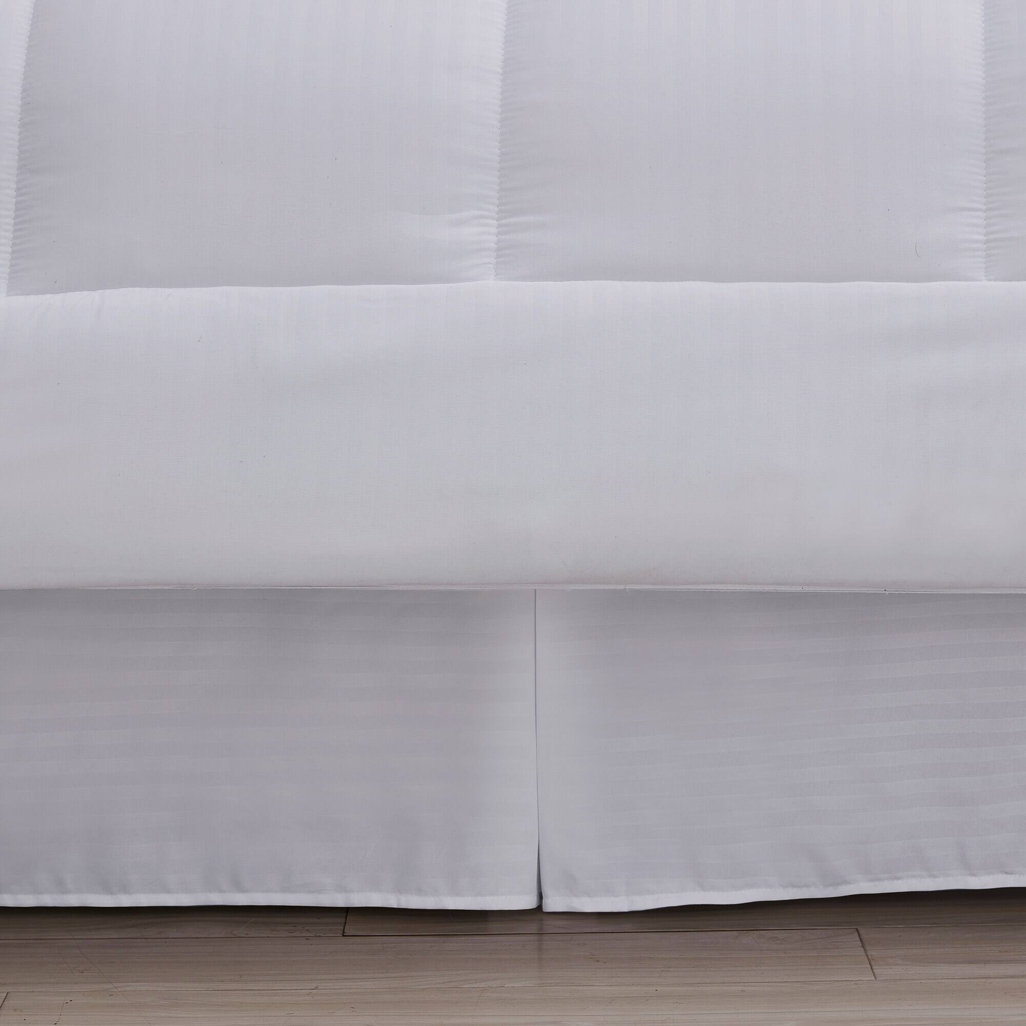 Alt View 1. Sweet Home Collection - 8 Piece Embossed Dobby Stripe Bed in a Bag All Season Complete Set with Sheets - Queen - White.